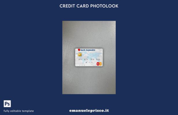 modello frontale photolook mastercard di Israel Bank Hapoalim in stile verificat